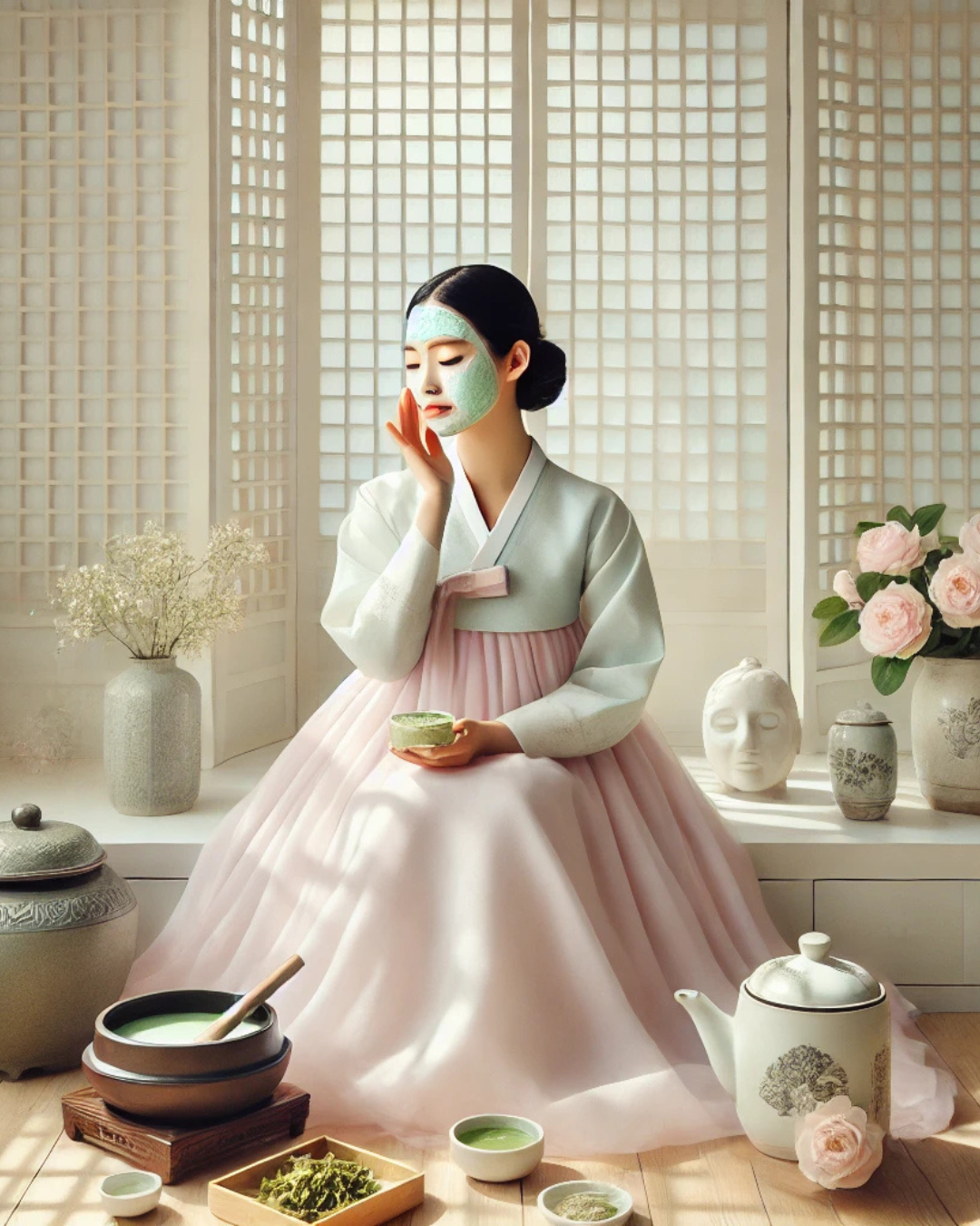 Rituel de beauté traditionnel coréen à l'origine du glow, dynastie Joseon
